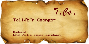 Tollár Csongor névjegykártya